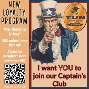 Tun Tavern Captain's Club Loyalty Program